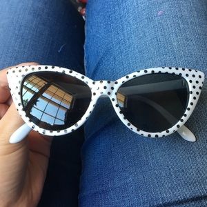 Cateye Polka Dot Sunglasses